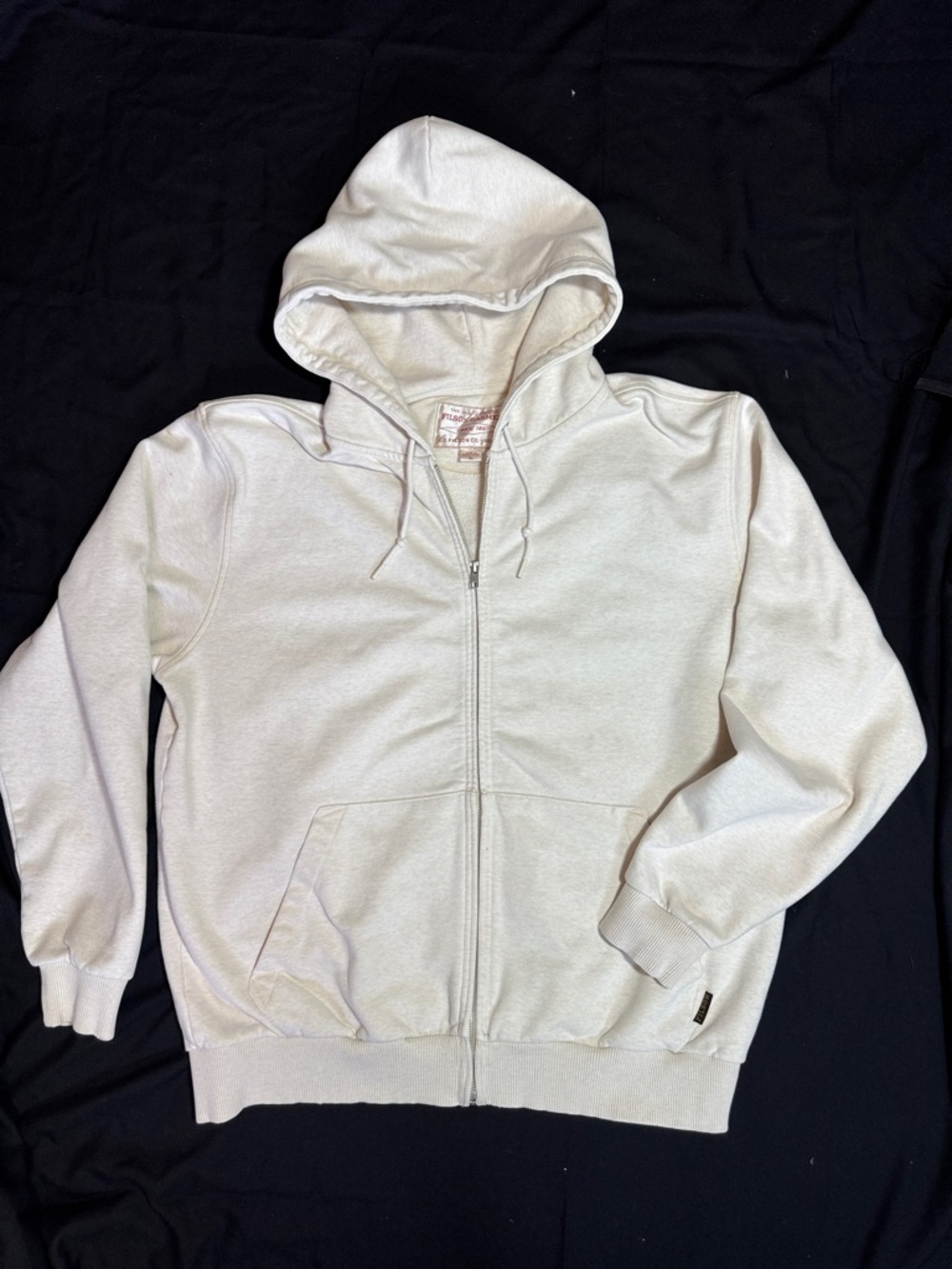 Filson Prospector Full-Zip Hoodie Men’s XL Natural Heather Heavyweight